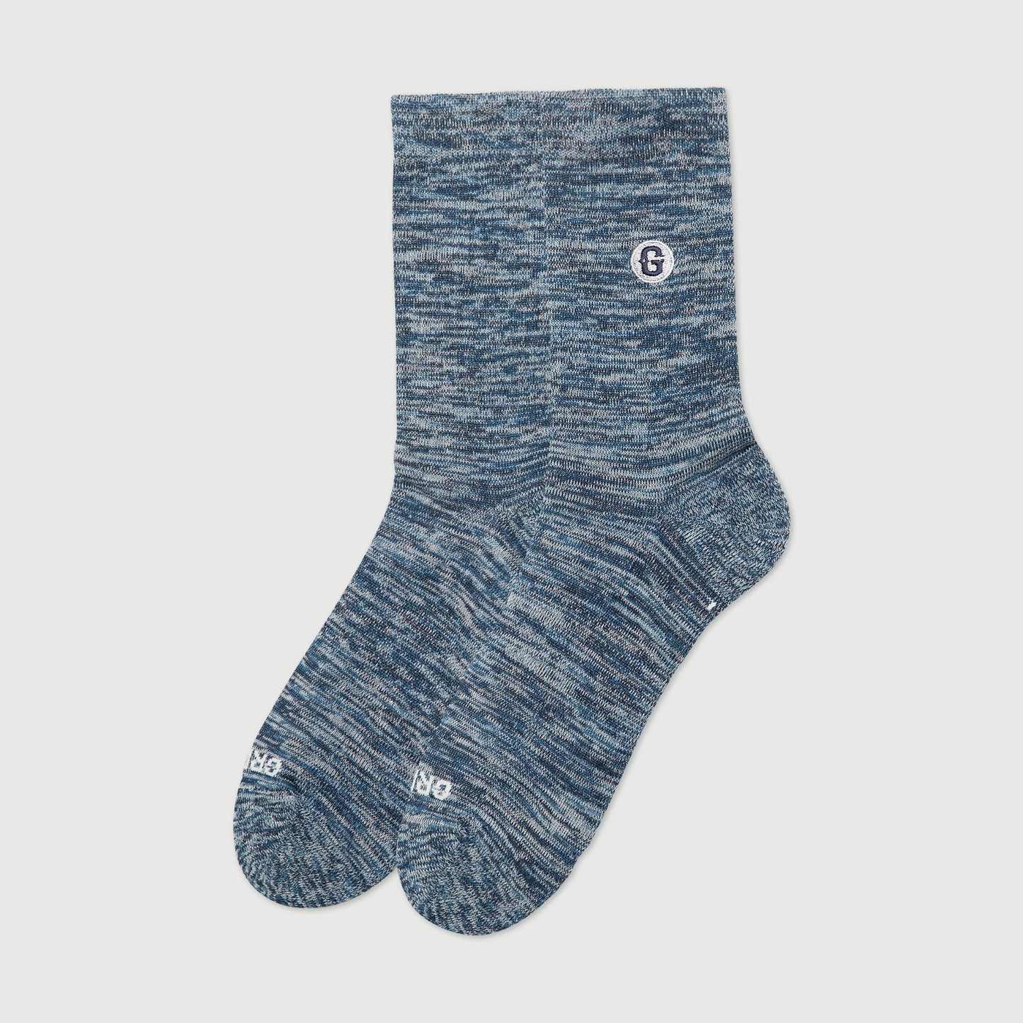 The Melange Crew Sock - Navy